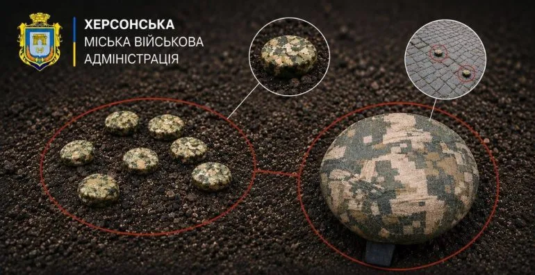 В Херсоне обнаружены противопехотные мины у торгового центра